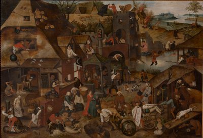 Proverbi fiamminghi, 1607 da Pieter Brueghel the Younger