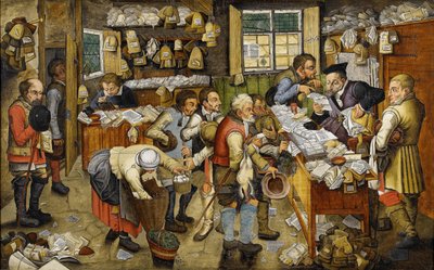 Il pagamento delle decime noto come Avvocato del villaggio da Pieter Brueghel the Younger