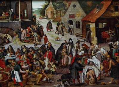 Le sette opere di misericordia da Pieter Brueghel the Younger