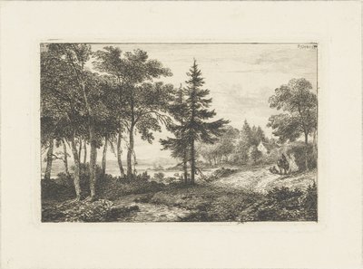 Paesaggio con pino e cavaliere da Pieter Casper Christ