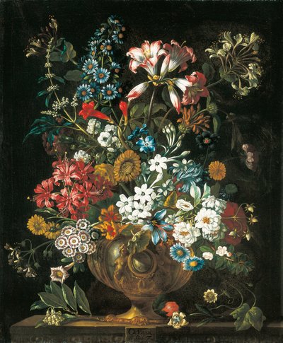 Ottobre, dai Dodici Mesi di Fiori, un calendario floreale di nature morte da Pieter Casteels