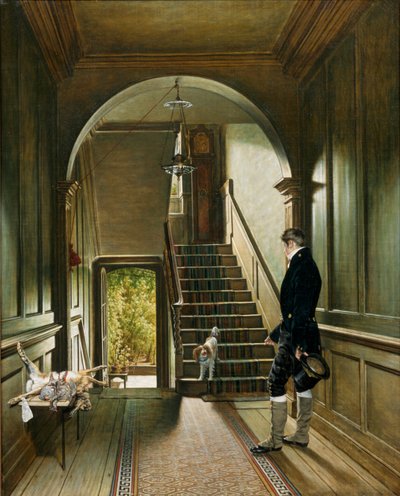 La scala della residenza londinese del pittore, 1828 da Pieter Christoffel Wonder