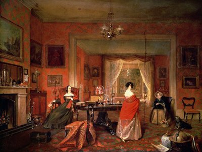 Tre signore in un interno di salotto da Pieter Christoffel Wonder