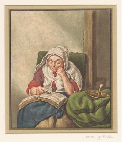 Sua madre che legge la Bibbia da Pieter Christoffel Wonder