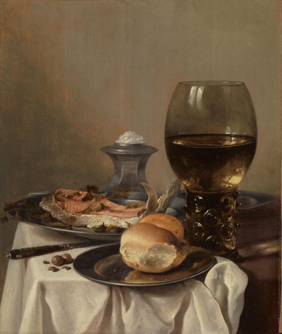 Natura morta con un salino da Pieter Claesz