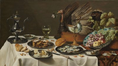 Natura morta con torta di tacchino da Pieter Claesz