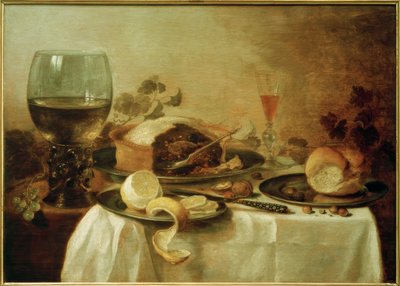 Natura morta con pasticcio da Pieter Claesz