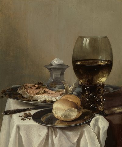 Natura morta con sale da Pieter Claesz
