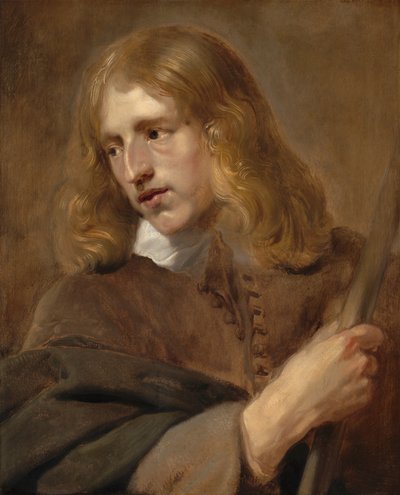 Un giovane che tiene un bastone da Pieter Claesz Soutman