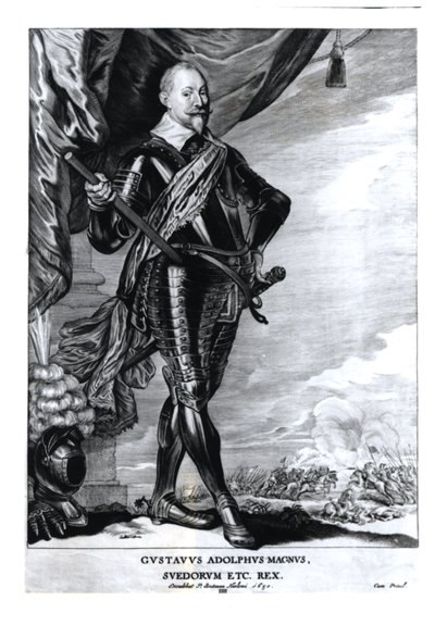Ritratto di Gustavo Adolfo il Grande, Re degli Svedesi (1592-1632), 1650 da Pieter Claesz Soutman