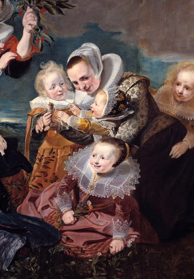 Ritratto di Paulus Van Beresteyn con la moglie, sei figli e due domestiche (dettaglio) da Pieter Claesz Soutman