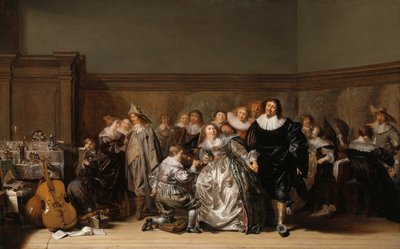 Una compagnia elegante da Pieter Codde