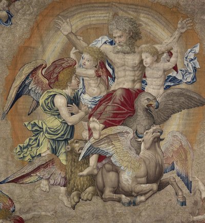 Dio Padre con i simboli dei quattro apostoli (tetramorfo), noto come La Trinità da Pieter Coecke van Aelst
