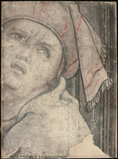 Testa di un uomo con turbante che guarda verso l