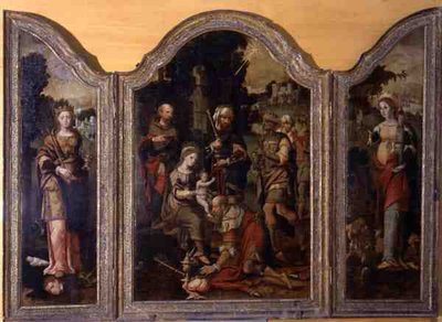 Trittico che raffigura l