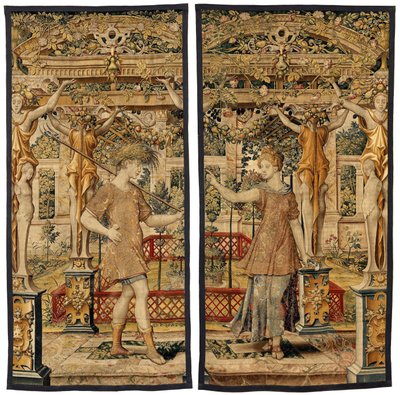 Vertumno e Pomona: Vertumno trasformato in contadino, c.1550 da Pieter Coecke van Aelst