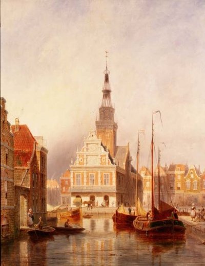 La Casa della Pesatura, Alkmaar, Olanda da Pieter Cornelis Dommerson