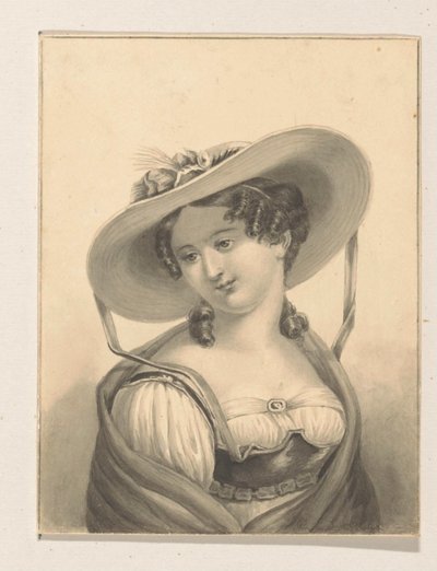 Ragazza con cappello da Pieter Cornelis van den Velden