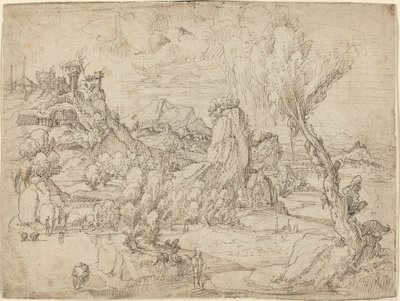 Paesaggio con il battesimo di Cristo da Pieter Cornelisz Kunst