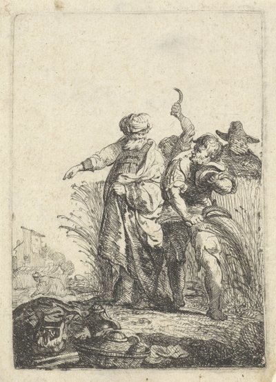 Ruth raccoglie spighe nel campo di Boaz da Pieter Cornelisz. Verbeeck (possibly)