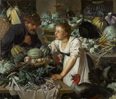 Natura morta con due figure da Pieter Cornelisz. van Rijck