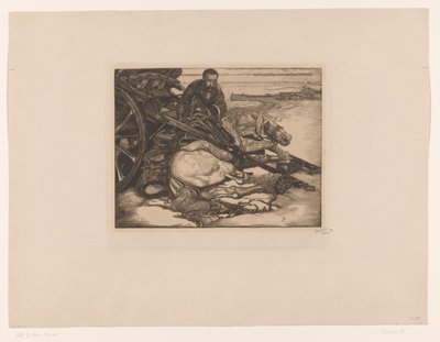 Cavallo da tiro ferito da Pieter Dupont (signed by artist)
