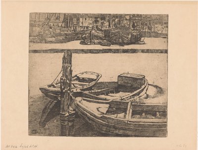 Navi nel Damrak ad Amsterdam da Pieter Dupont (signed by artist)
