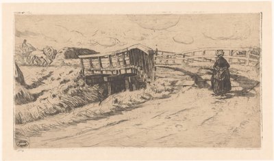 Strada di campagna con ponte da Pieter Dupont