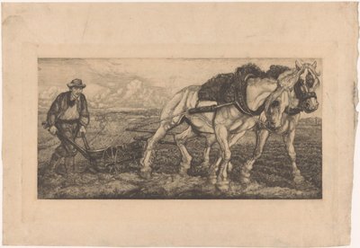 Due cavalli che arano da Pieter Dupont