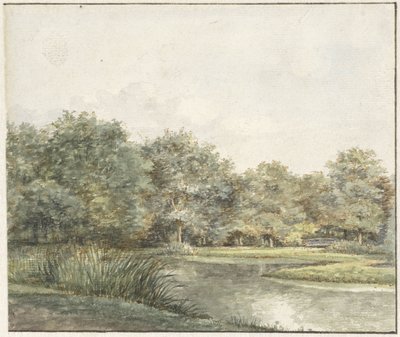 Paesaggio con alberi sull