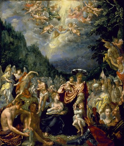 Il battesimo di Cristo, c.1590 da Pieter Fransz. Isaacsz.
