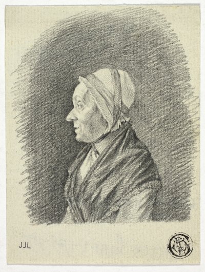 Profilo di Vecchia Donna con Cappello da Pieter Gaal