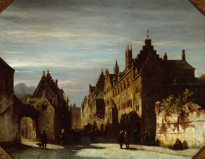 Una Scena di Strada Olandese con Soldati da Pieter Gerard Vertin