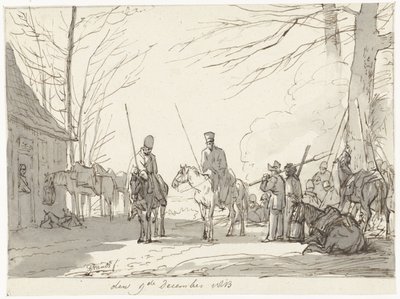 Bivacco dei cosacchi, 9 dicembre 1813 da Pieter Gerardus van Os (signed by artist)