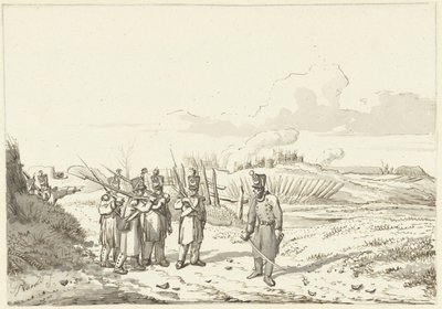Una pattuglia in movimento, 1813-1814 da Pieter Gerardus van Os (signed by artist)