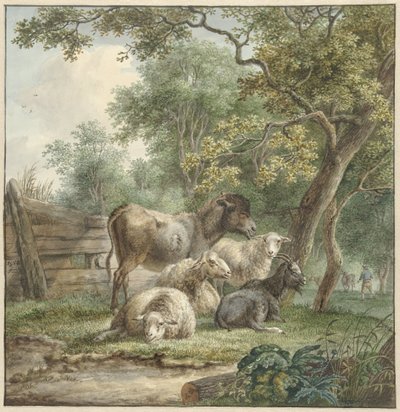 Bovini in un frutteto da Pieter Gerardus van Os
