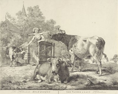 Mucche e lattaia da Pieter Gerardus van Os