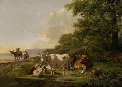 Paesaggio con bestiame da Pieter Gerardus van Os
