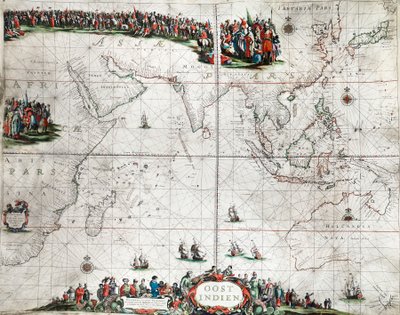 Mappa delle Indie Orientali, c.1666 da Pieter Goos