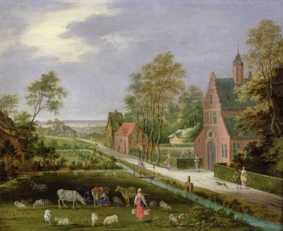 Paesaggio di villaggio da Peeter Gijsels