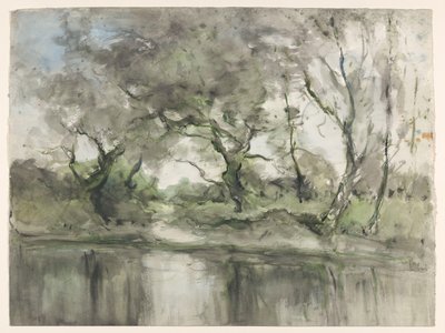 Alberi sulla riva da Pieter H.J.J. Ras (signed by artist)