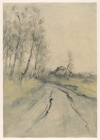 Strada di campagna da Pieter H.J.J. Ras (signed by artist)