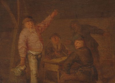 Contadini che bevono in un fienile da Pieter Hermansz. Verelst