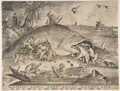 Pesce grande mangia pesce piccolo da Pieter Heyden van der