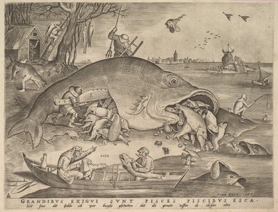 Pesce grande mangia pesce piccolo da Pieter Heyden van der