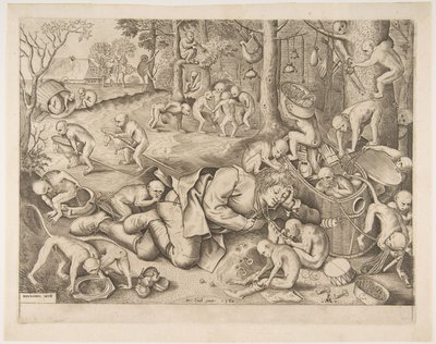 Il mercante derubato dalle scimmie da Pieter Heyden van der