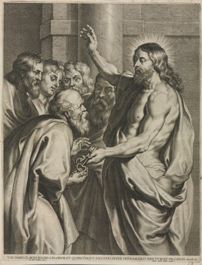 Cristo consegna le chiavi a Pietro da Pieter I de Jode