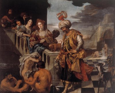 Bagno in un porto orientale da Pieter Isaacsz