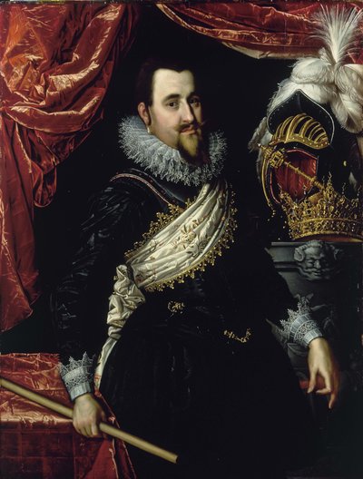 Ritratto di Re Cristiano IV di Danimarca 1577-1648, c. 1615 da Pieter Isaacsz