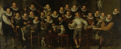 La compagnia del capitano Gillis Jansz Valckenier e del tenente Pieter Jacobsz Bas, Amsterdam, 1599 da Pieter Isaacsz.